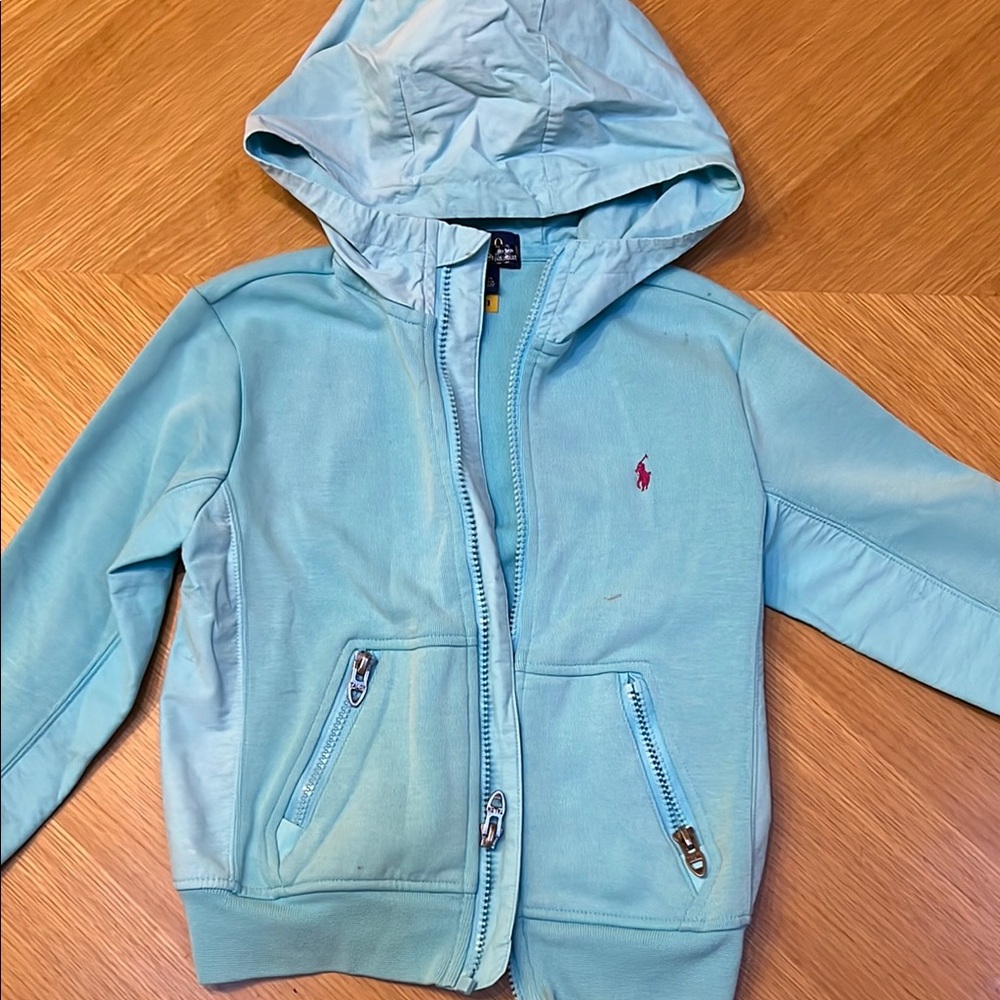 Polo by Ralph Lauren Blue Zip-Up Hoodie Sweatshirt